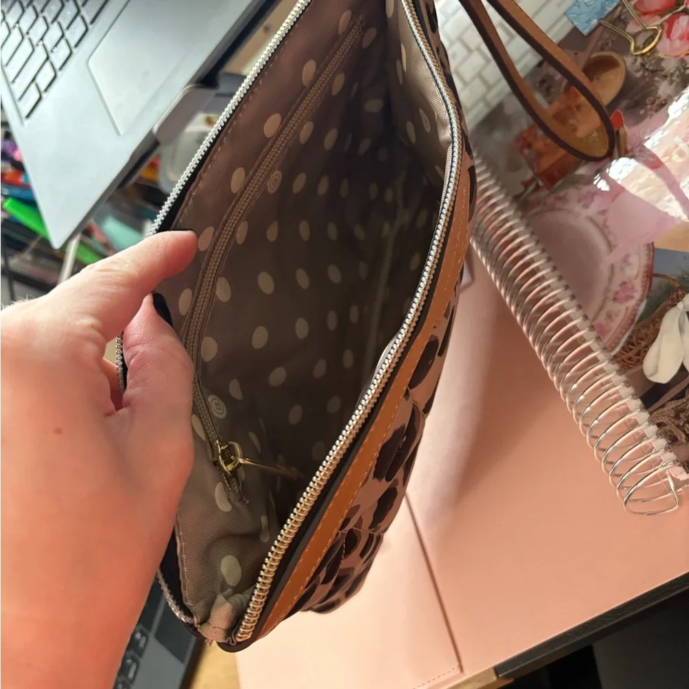 Twelve little Leopard Print Quilted Wristlet - Picture 2 of 2